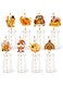 Maytusai Thanksgiving Paper Straws, 16 Pieces Thanksgiving Striped Paper Straws, Fall Leaf, Turkey, Pumpkin Designs Thanksgiving Disposable Drinking Decorations