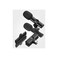 Tradeo Wireless Lavalier Microphone Set with USB-C Adapter, Dual Mic System for Smartphones, Black
