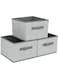 BENMENG Fabric Bins [3-Pack], Foldable Cube Baskets Storage Boxes for Shelves, Closet, Bookshelf, Nursery Organizer Containers