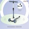Lovely Baby for Kids LB 8132A, for Ages 3-8, Kids,3 Wheel Folding and Adjustble Height for Boys/Girls - White