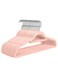 30-Pack Velvet Kids Hangers 30cm Childrens Hangers for Closet Non Slip Clothes Racks Small Hangers for Kids Clothes Pink