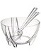 Prodyne Acrylic Salad Bowl with Servers, Clear