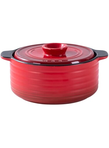 Che Brucia direct fire ceramic cooking casserole, 1.8 litre capacity, red