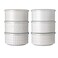 Signature Housewares 473ml Stoneware Bowls With Lids, Pack Of 6 - White (6 Individual Patterned Bowls)