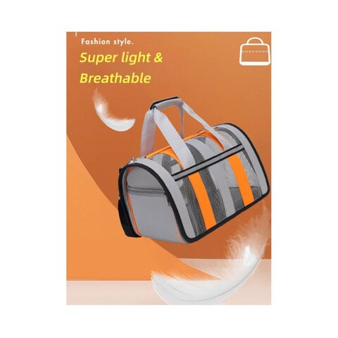 Petbroo Soft-Sided Breathable Cat Travel Carriers - Orange 48x27x27cm