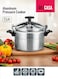 5/7/9/11/15 cmLiters 7 Liter Aluminum Pressure Cooker Equipped with Multi Safety Device and Unique Pressure Indicator Durable Aluminum Alloy Construction With Firm Handles Silver