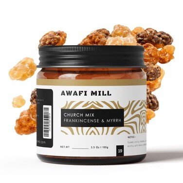 AWAFI MILL Church Incense Mix 100g    Frankincense &amp; Myrrh Resin