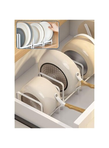 URbazaar 2 Pcs Dish Rack Plate Storage Holder Organizer Kitchen Cabinet Organizer for Dish Plate, Pot Lid Kitchen Countertop Organizer,Kitchen Cabinet, Counter and Cupboard