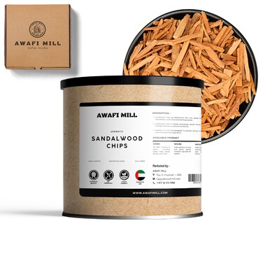 AWAFI MILL Sandalwood Chips 100g   Chandan Wood   Santalum album
