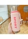 Belle Sports Water Bottle Gym Stainless Steel Portable 680ml Thermos Sport Metal Drink Vacuum Insulated for Kids School Boys Girls Women Men (Pink)