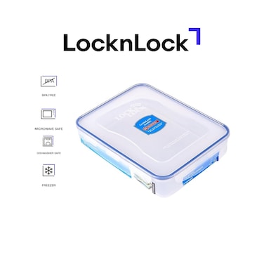 LocknLock 2.7L Rectangular Airtight Food Storage Container - BPA-Free, Microwave, Freezer, and Dishwasher Safe