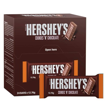 هيرشي كوكيز آند كريم ألواح شوكولاتة، 12.76 غرام، حزمة من 24