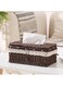 TASTE Tissue Box Napkin Holder Hand Woven Tissue Case Facial Tissue Holder Tissue Box Cover Tissue Holder Tissue Box Cover Napkin Dispenser For Home Living Room Bedroom (Brown)