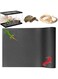 Tortoise Reptile Substrate Liner Terrarium Carpet, Bearded Dragon Tank Accessories, Non-Adhesive Reptile Carpet Reptile Flooring Mat Bedding for Tortoise and Leopard Gecko (17.7x78.7 inch, Black)
