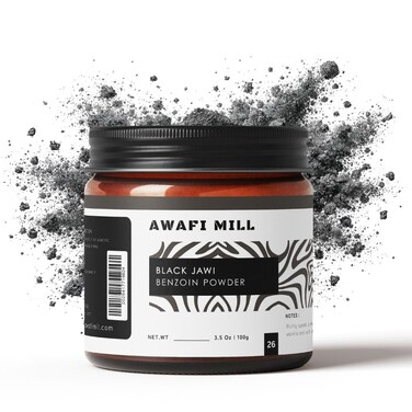 AWAFI MILL Black Jawi Powder 100g   Jawi Aswad Benzoin Incense Powder