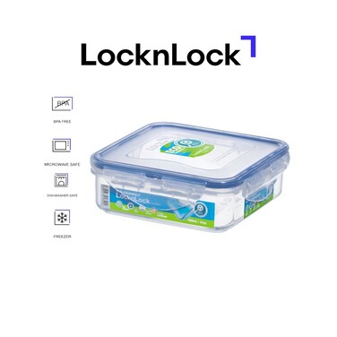 LocknLock 430ml Squared Airtight Food Storage Container - BPA-Free, Microwave, Freezer, and Dishwasher Safe