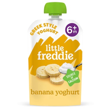 Little Freddie Organic Baby Food Pouch, Banana Greek Style Yoghurt, +6m, 100g