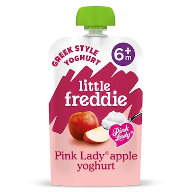 Little Freddie Organic Baby Food Pouch, Pink Lady Apple Greek Style Yoghurt, +6m, 100g