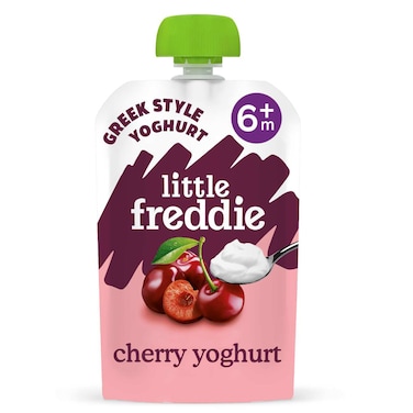 Little Freddie Organic Baby Food Pouch, Cherry Greek Style Yoghurt, +6m, 100g