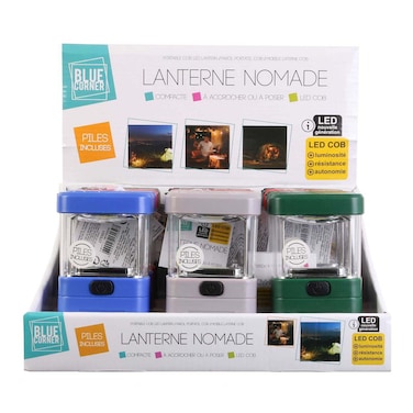 Blue Corner Portable Cob LED Lantern
