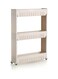 Rolling Storage Rack Beige 56x13.50x25cm