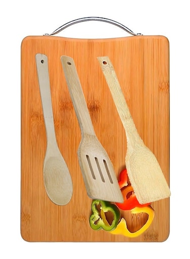 Wooden Chopping Board Kitchen Cutting Board with Spoon