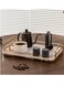 Countertop Organizers for Coffee Cabinet with Drainboard Stylish and Functional Coffee Accessories Shelf Decor Storage Holder for Coffee Cups Glasses, Coffee Table 1 Tier Amber Gold