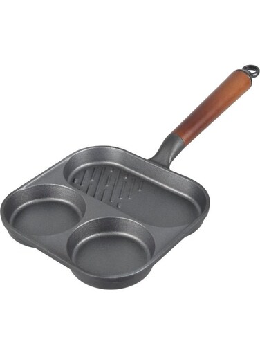 Delight Light Cast Iron Breakfast Pan - 20CM   Durable &amp; Lightweight Cookware   Ideal for Cooking Eggs, Pancakes &amp; More   Non-Stick Black Finish