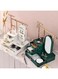 BEROZA Hanging jewelry display stand, multifunctional jewelry drawer storage box, layered jewelry display bracelet holder, suitable for necklaces, bracelets, rings (Green)