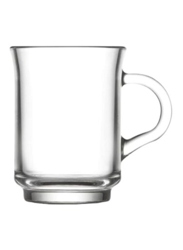 6-Piece Ada Mug Set Clear 6x250ml