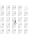 Ruicaifu 24PCS Adhesive Screws, Punch-Free Wall-Mounted Screw Hook Heavy-Duty Waterproof Seamless Screw, Self Adhesive Wall Screw for Bathroom Kitchen Shower Storage Room (8mm 10mm)