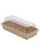 JENERY 50 PCS Paper Sandwich Boxes With Clear Secure Lids, Disposable Food Containers Bakery Boxes, Candy Chocolate Dessert Bread Cake Egg Tart Food Packaging Boxes (Brown), GZXW0693