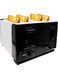 4 Slice Bread Toaster,6 Adjustable Shade Settings, Removable Crumb Tray, Extra Wide Slots for Toasting Bagels, Bread, Waffles and More, Countertop Kitchen Essentials, Black