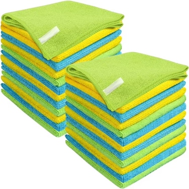 Microfiber Cleaning Cloth - Microfiber Towel For House Cleaning, Kitchen or Automotive Use, Highly Absorbent, 30 Pack