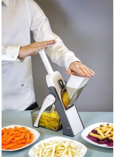 Mandoline Slicer Safe Vegetable Slicer Food Chopper Vegetable Cutter Quick Dicer Fruit French Fry Julienne