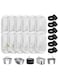 WEIKEY Cat Fountain Filter, Pack of 24 Replacement Filters for Drinking Fountains, 12 Pieces Carbon Filters and 12 Pieces Foam Filter, Water Filter Suitable for 2L/3.2L/4L Stainless Steel Drinking