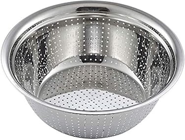 Stainless Steel Strainer Basket Fruit Vegetable Washing Bowl Metal Sink Strainer Mesh Colander Drain Net Basket, Sliver, 30cm
