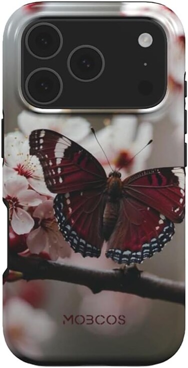 جراب Mobcos Aurelia Premium لهاتف iPhone 17 Pro، متوافق مع غطاء صلب مزدوج الطبقات مع حماية من السيليكون - غطاء مقاوم للخدوش والصدمات