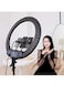18" Ring Light with Tripod Stand &amp; Dual Phone Holder &ndash; RL-18 White LED Ring Lamp for Live Streaming,