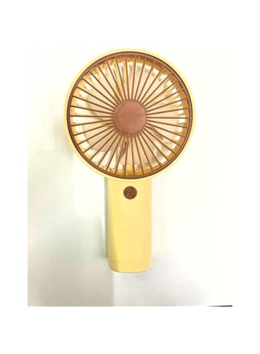 Portable Rechargeable Handheld Fan, Battery Operated, Pink and Yellow (YELLOW)
