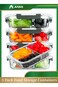 5 Pack 960ml Glass Food Containers with Lids, Food Prep Lunch Box Microwave, Freezer and Dishwasher (3 Compartments)