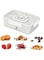 Longzhuo Divided Serving Tray with Lid and Handle,Snackle Box Container with Time Record, Snack Box with 4 Compartments, Bento Snack Box for Candy, Fruit, Nut, Suitable for Party, Picnic