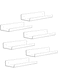 CY craft 15 inch Acrylic Invisible Floating Bookshelf for Kids Room, Modern Picture Ledge Display Toy Storage Wall Shelf 5MM Thick U Shelves Storage Rack,Set of 6
