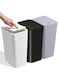 Bathroom Small Trash Can with Lid 3 Pack,10L / 2.6 Gallon Slim Garbage Bin Wastebasket with Pop-Up Lid for Bedroom, Office, Kitchen, Craft Room, Fits Under Desk, Cabinet, Sink