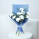 Elegant 9 White Carnations
