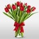 Love 11 Red Tulips Vase