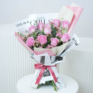 Cute Pink Roses Bouquet