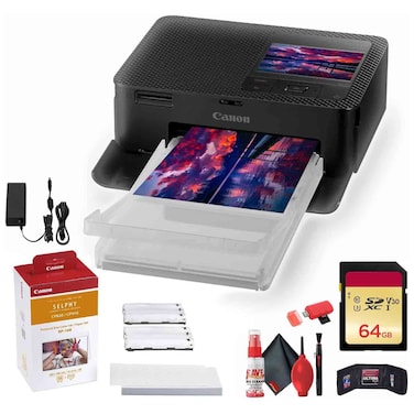 كانون سيلفي سلسلة سي بي طابعة صور مع مجموعة ورق RP108 (108 ورقة) CP1500 - أسود