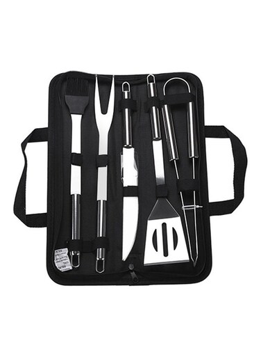 Grill Tools Set Heavy Duty Stainless Steel Barbecue Pastry Baking Utensils Set Kicthen Cooking Food Accessories Kit with Storage Case multicolour 38.5*5*12cm
