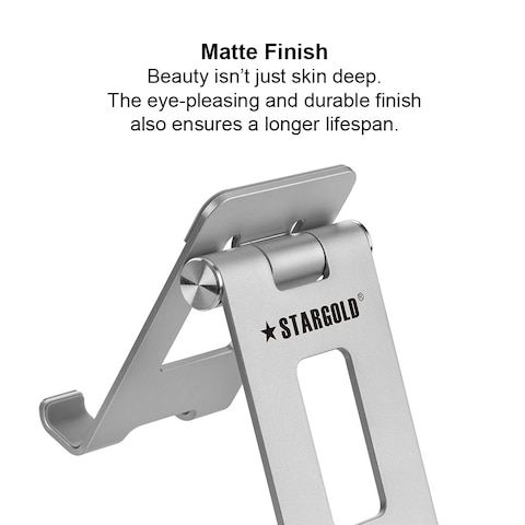STARGOLD Aluminum Alloy Mobile Stand For Android Or iPhone Mount Can Hold Maximum Mobile Screen